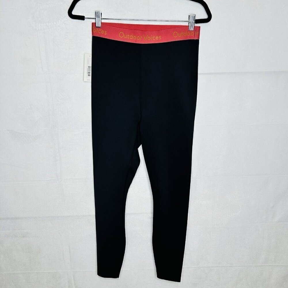 Outdoor Voices Legging Sz M Black Desert Rose Smooth 7/8 RN101116 NWT Yoga Gym
